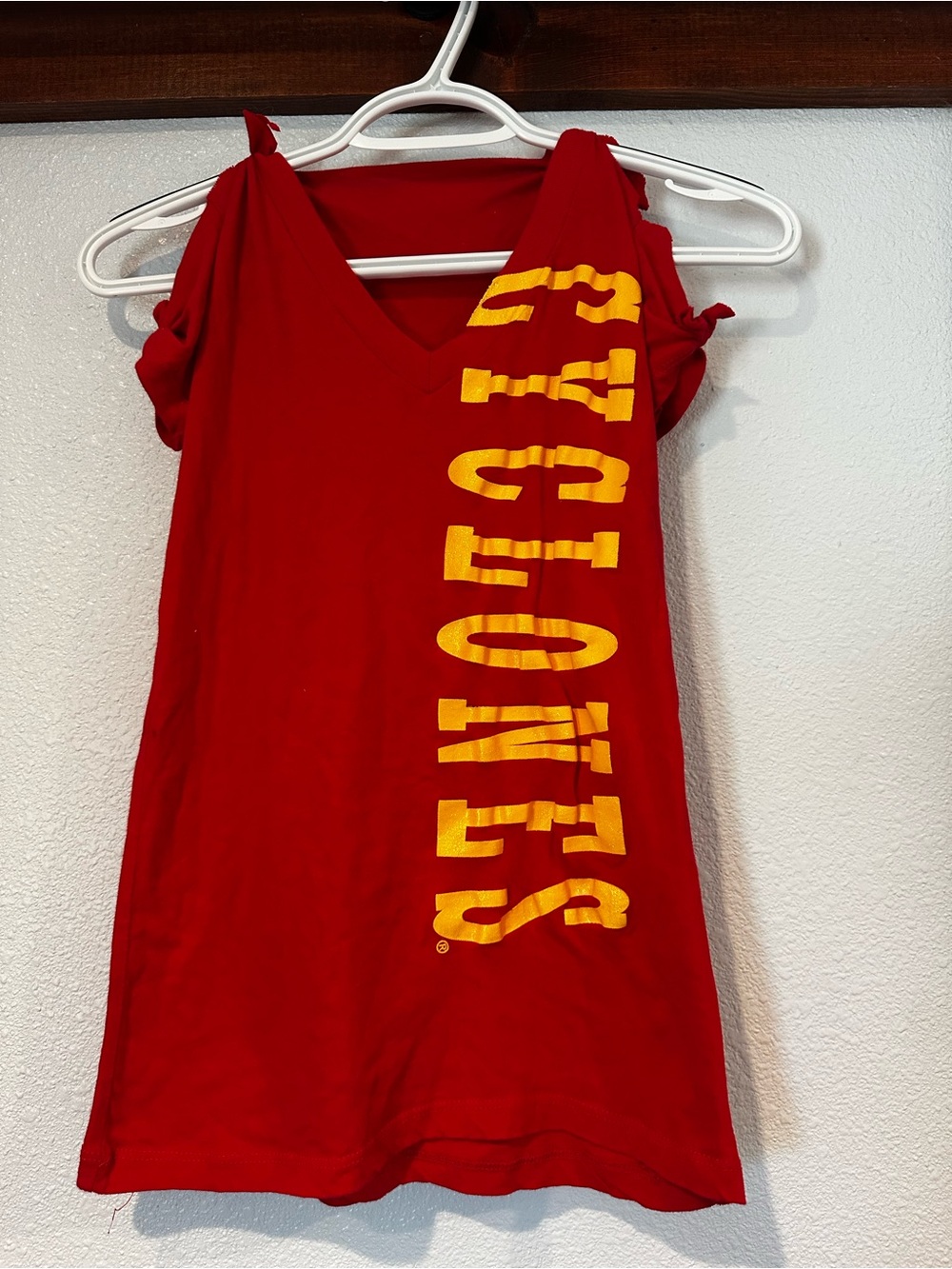 Red V-Neck Women’s Iowa State Cyclones Tee